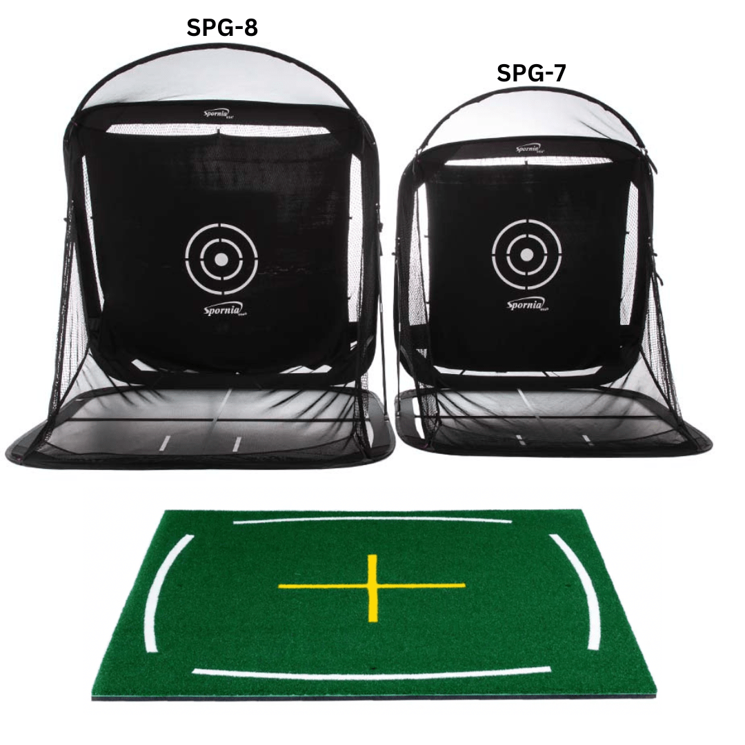 Spornia SPG-8 Bundle #5: Spornia SPG-8 Net + Spornia Academy Commercial Golf Mat
