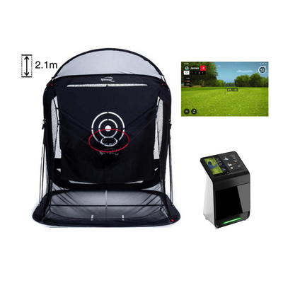 Spornia Golf Simulator Bundle F: SPG-7 Net + Garmin Approach® R50 Launch Monitor & Simulator